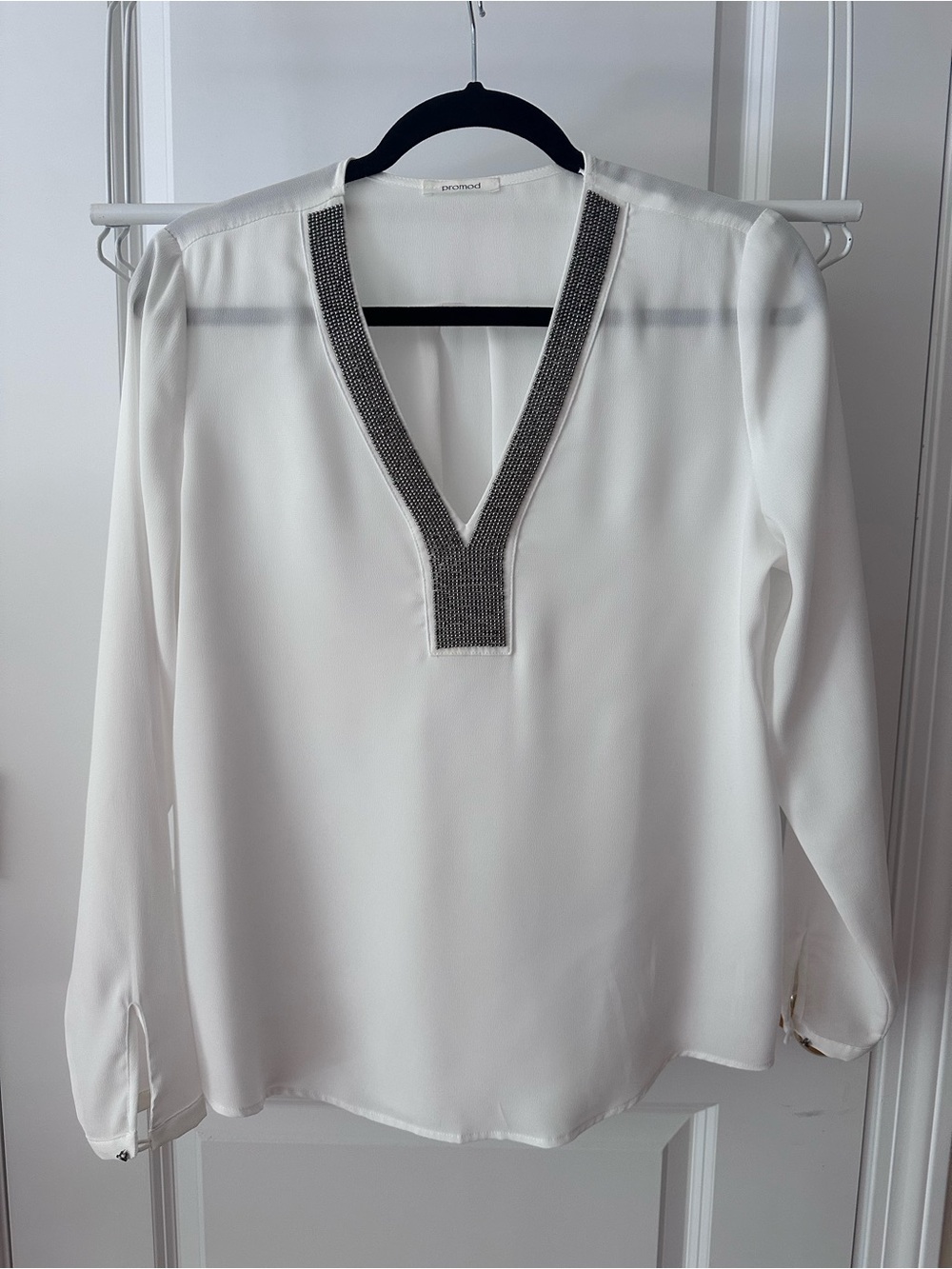 Promod Long sleeves beige top